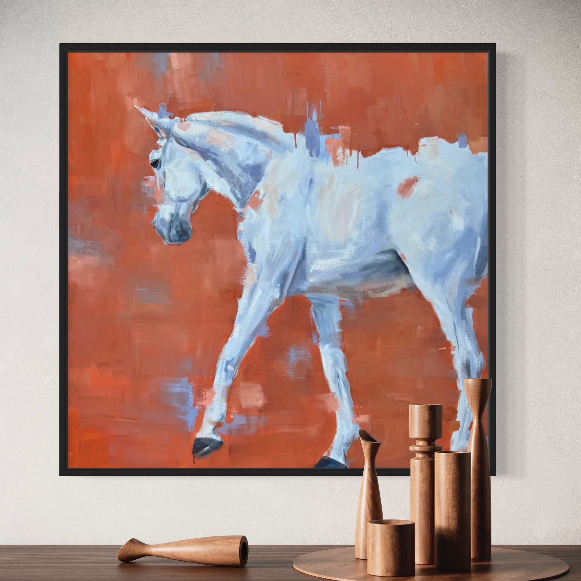 GREY WITH ORANGE | PRINT