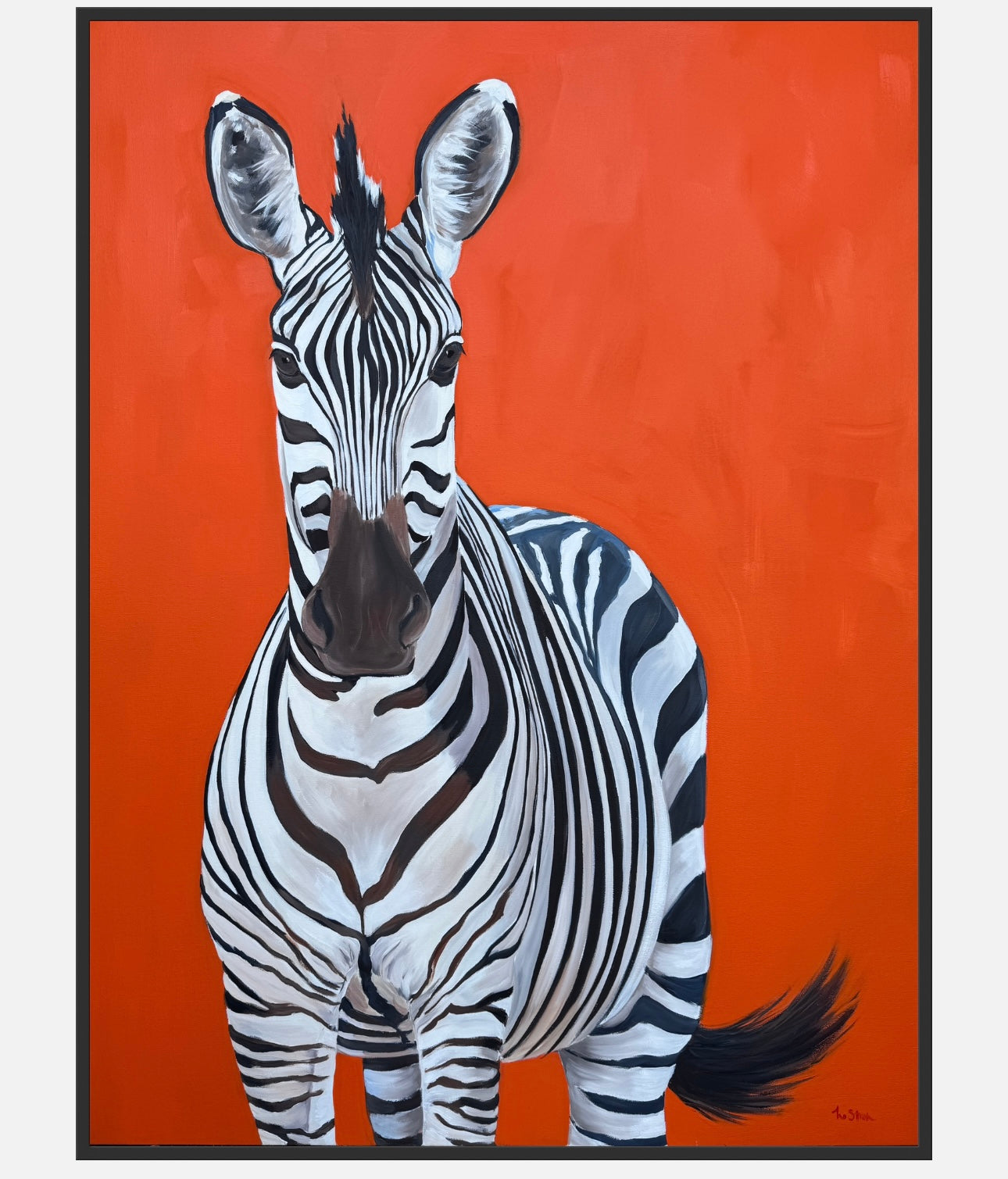 こ*め様 エルテ　ERTE ゴールデンフリース　 シルクスクリーンアート 52/ Orange Swish | Zebra Artwork Print by Weatherly Stroh