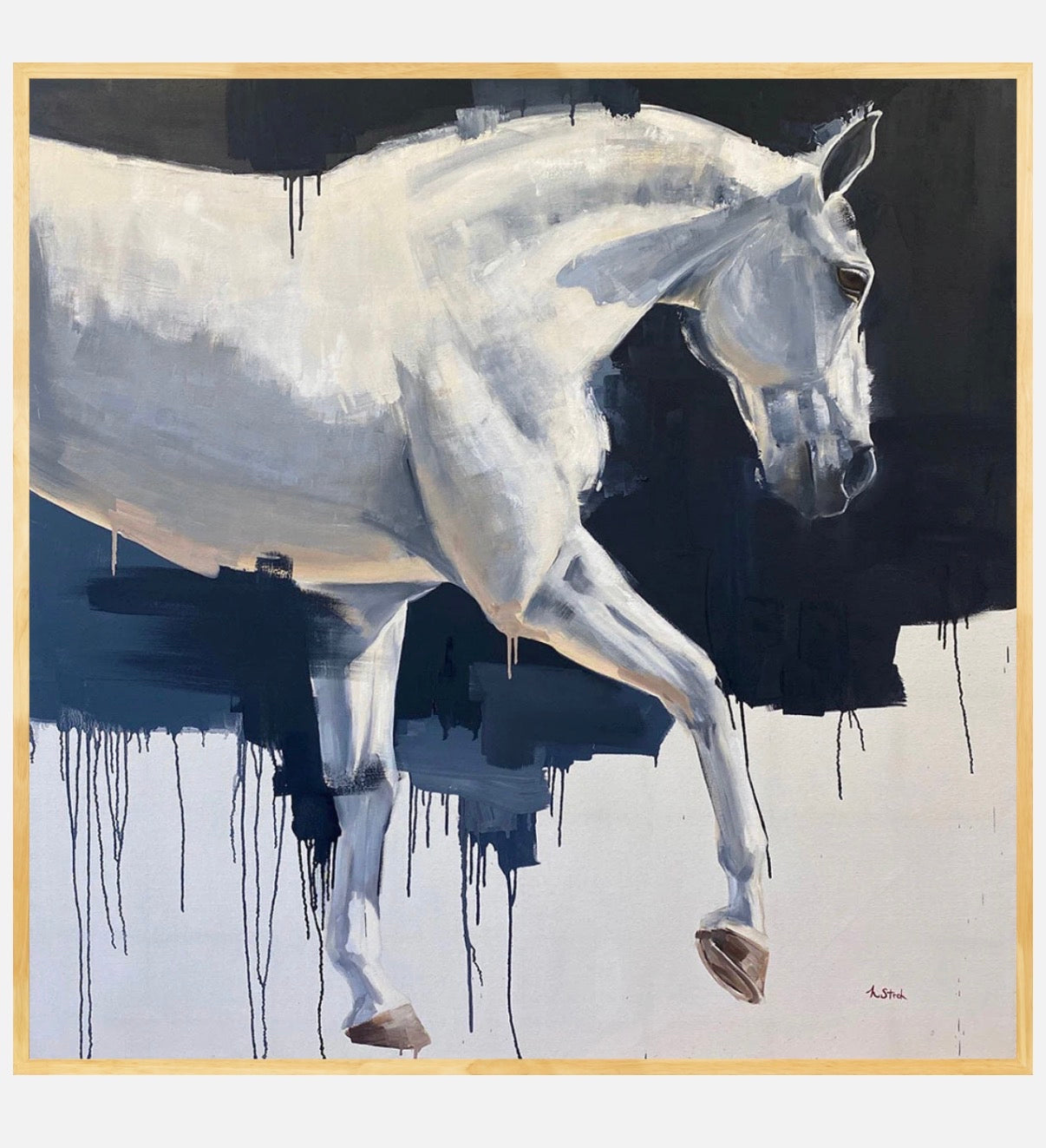 Dripping Grey #2 | Horse Artwork Print by Weatherly Stroh