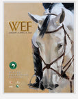 Poster for the Winter Equestrian Festival featuring a horse's head with bridle on a beige background.