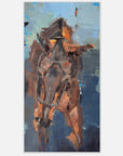 Artistic depiction of a horse with abstract background