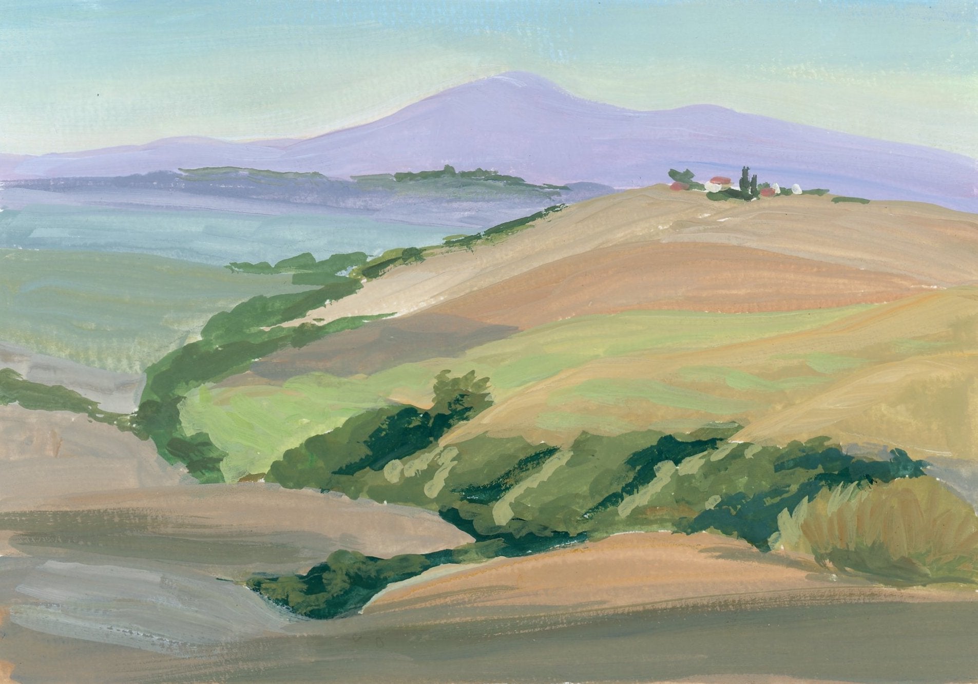 ITALIAN HILLS GOUACHE | 4.5 X 6.5