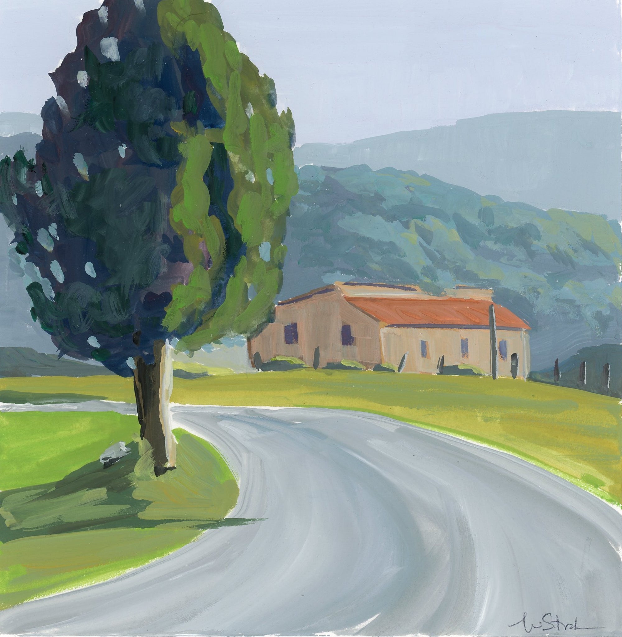TUSCAN ROAD SKETCH | 7 X 7