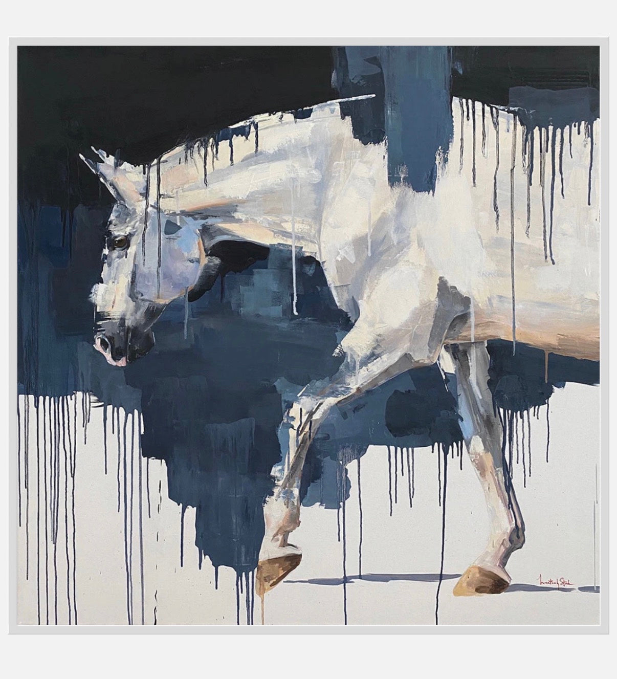 Dripping Grey #3 | Horse Artwork Print by Weatherly Stroh
