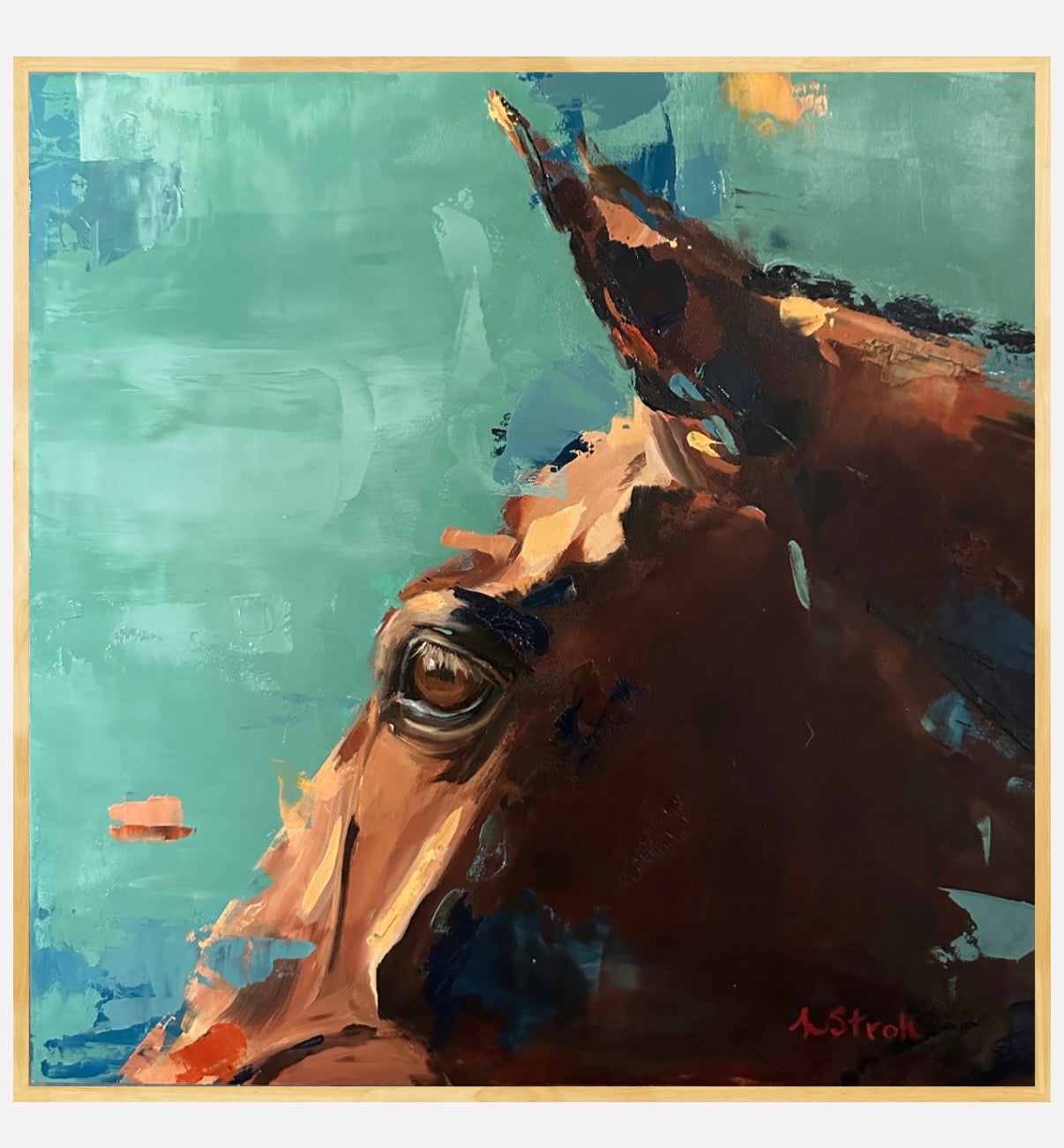 HORSE 油絵アート Bay Eye | Horse Artwork Print by Weatherly Stroh