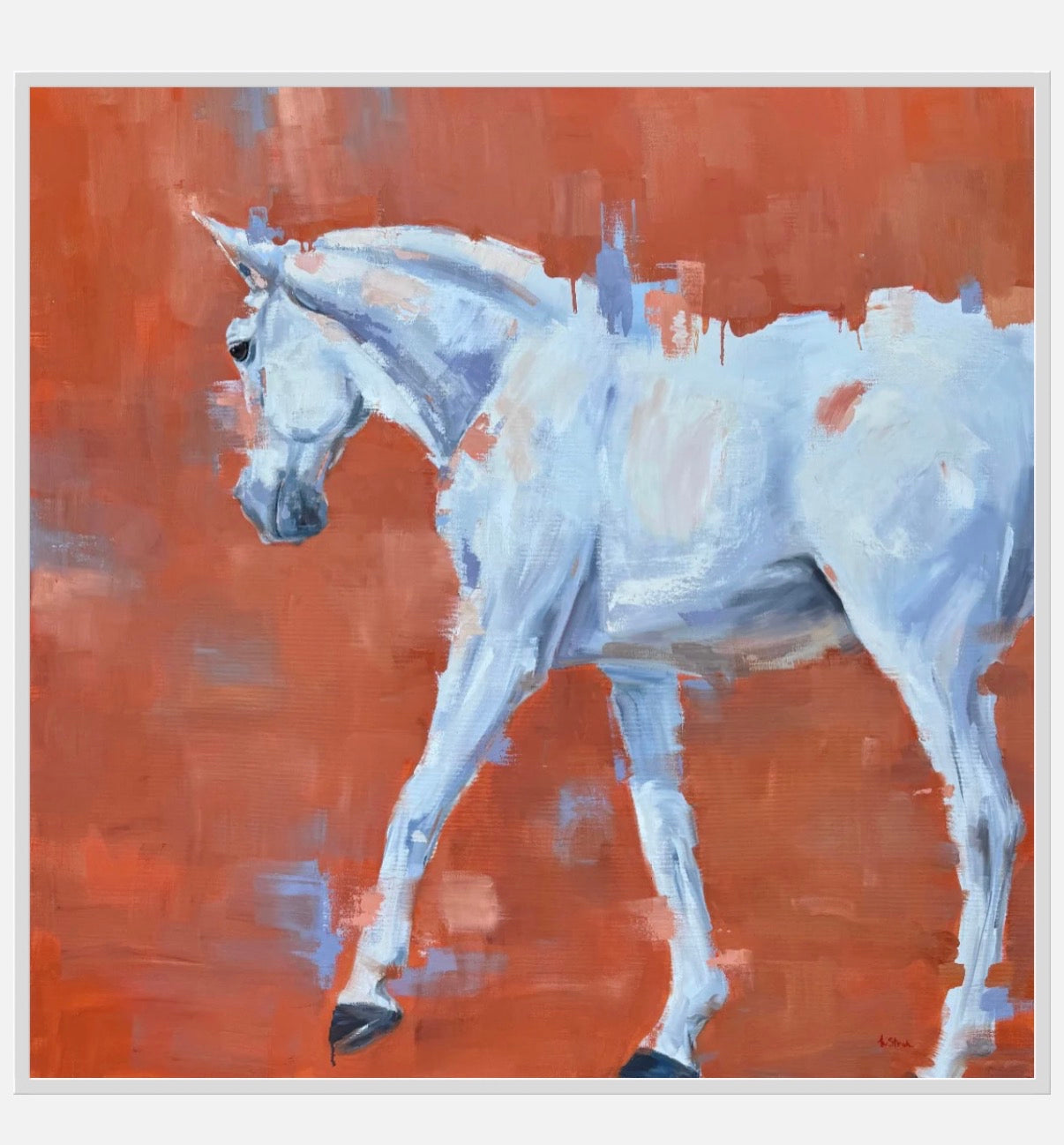 GREY WITH ORANGE | PRINT